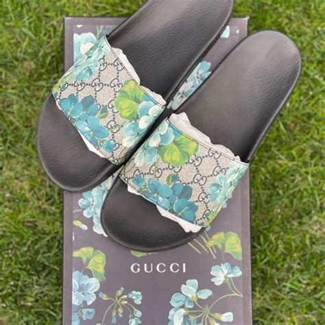 gucci flower shoes mens|gucci floral slides nordstrom.